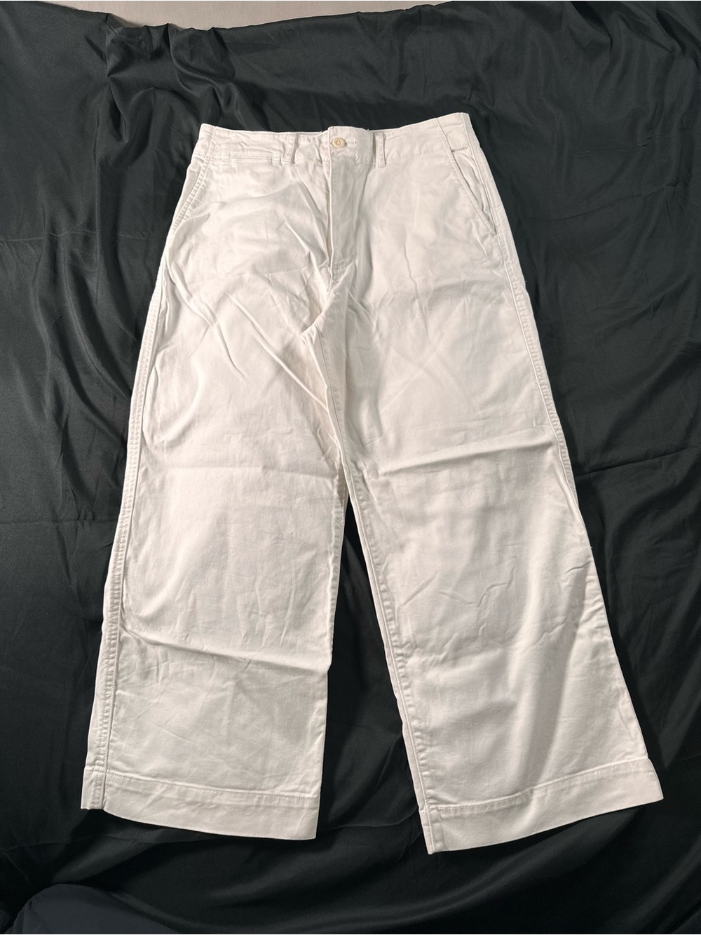 Polo Ralph Lauren Women’s Ivory Cotton Wide Leg Preppy Pants 6 Timeless Coastal